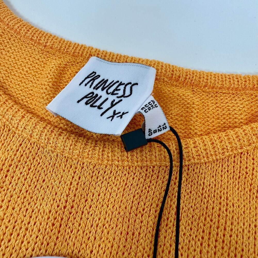Princess Polly Corbo Tank Top Orange Size 8 Open Knit *New with Tags* - Picture 6 of 8